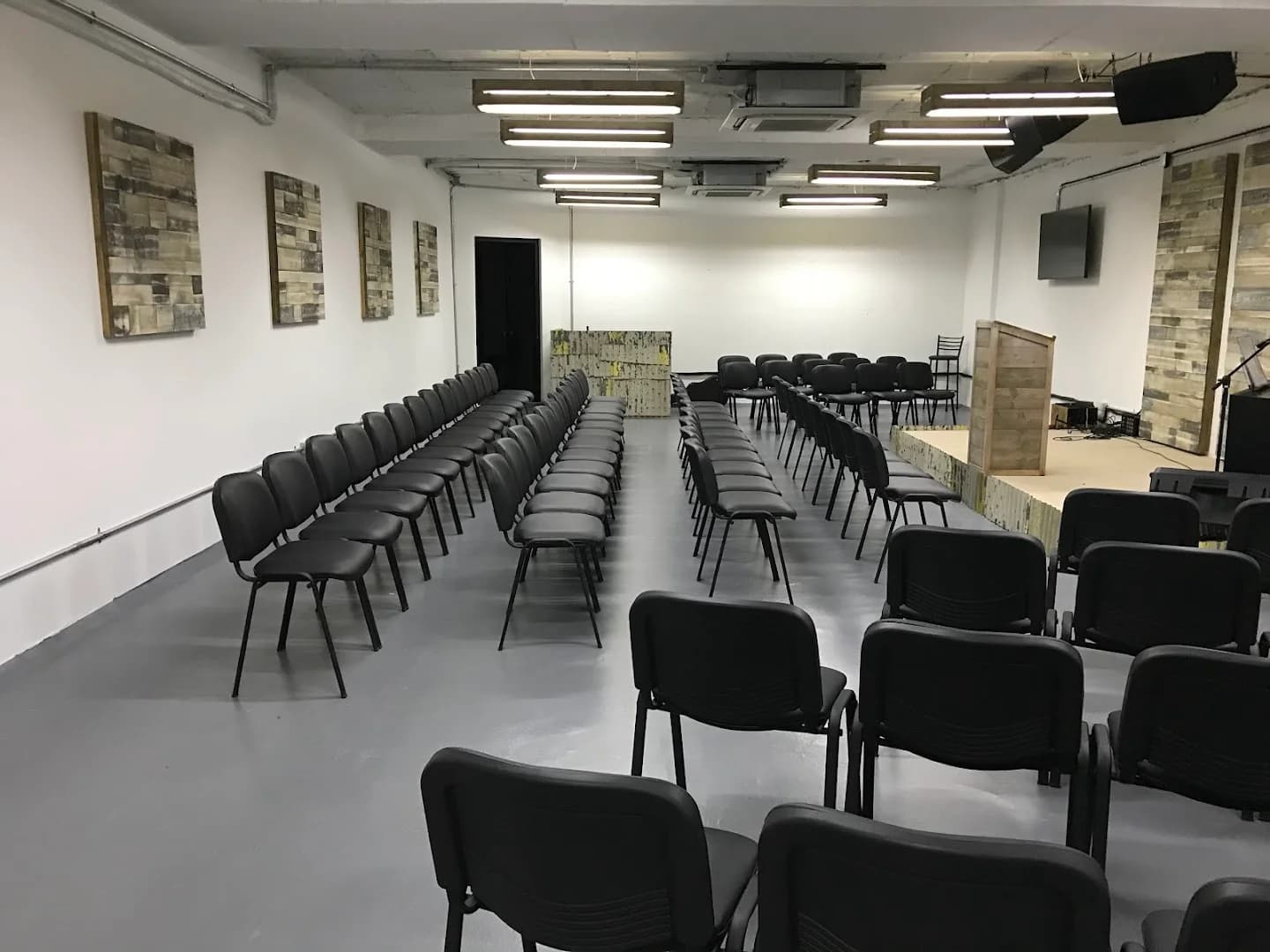 Interior view of City Bible Church