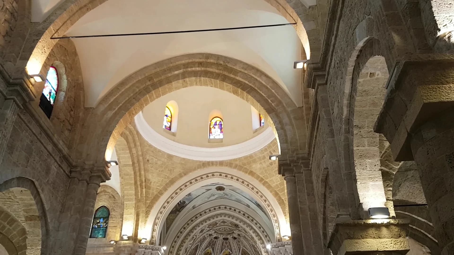 Interior view of Saint Louis Cathedral of the Capuchin Fathers