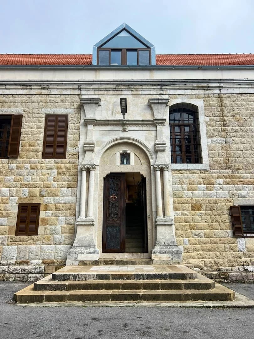 Facade view of Convent of Our Lady of the Fields