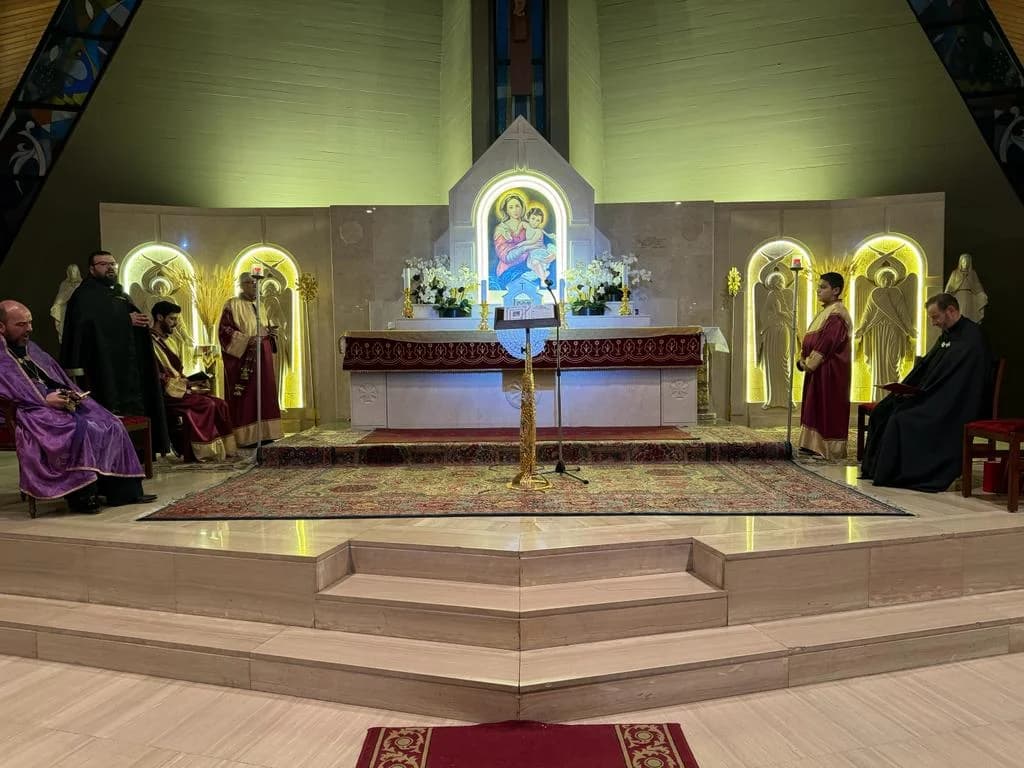 Interior view of Church of the Holy Cross