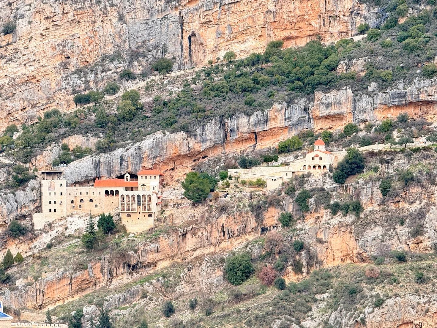Aerial view of Hamatoura Monastery