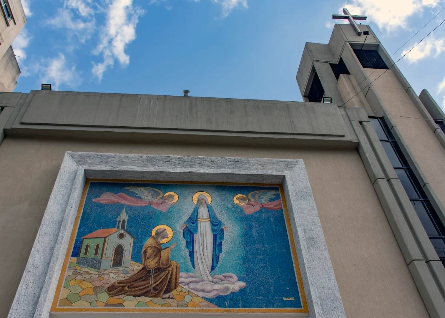 Facade view of Our Lady of the Angels Church