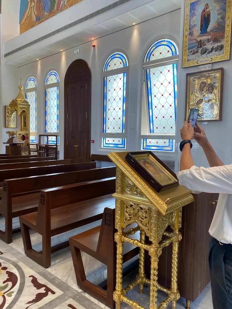 Interior view of Church of Our Lady of Unexpected Joy