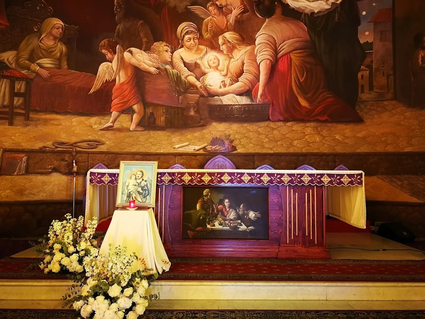 Altar view of Our Lady of Salvation Church (Sarba)