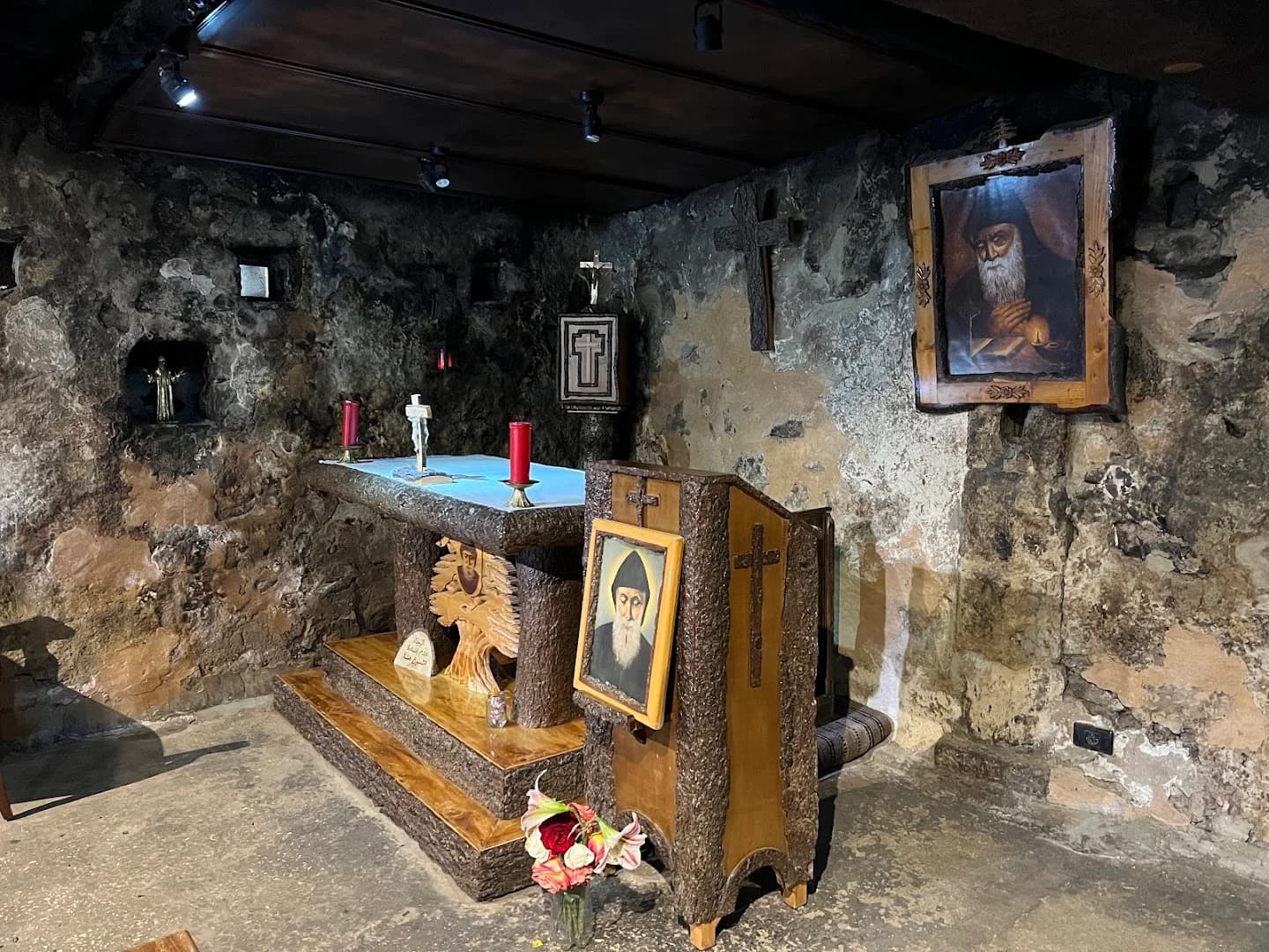Interior view of House of Saint Charbel
