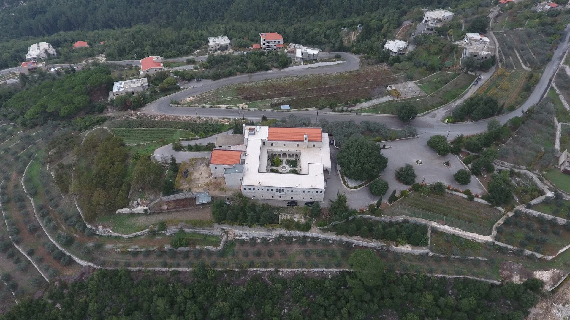 Aerial view of Saints Peter & Paul Monastery