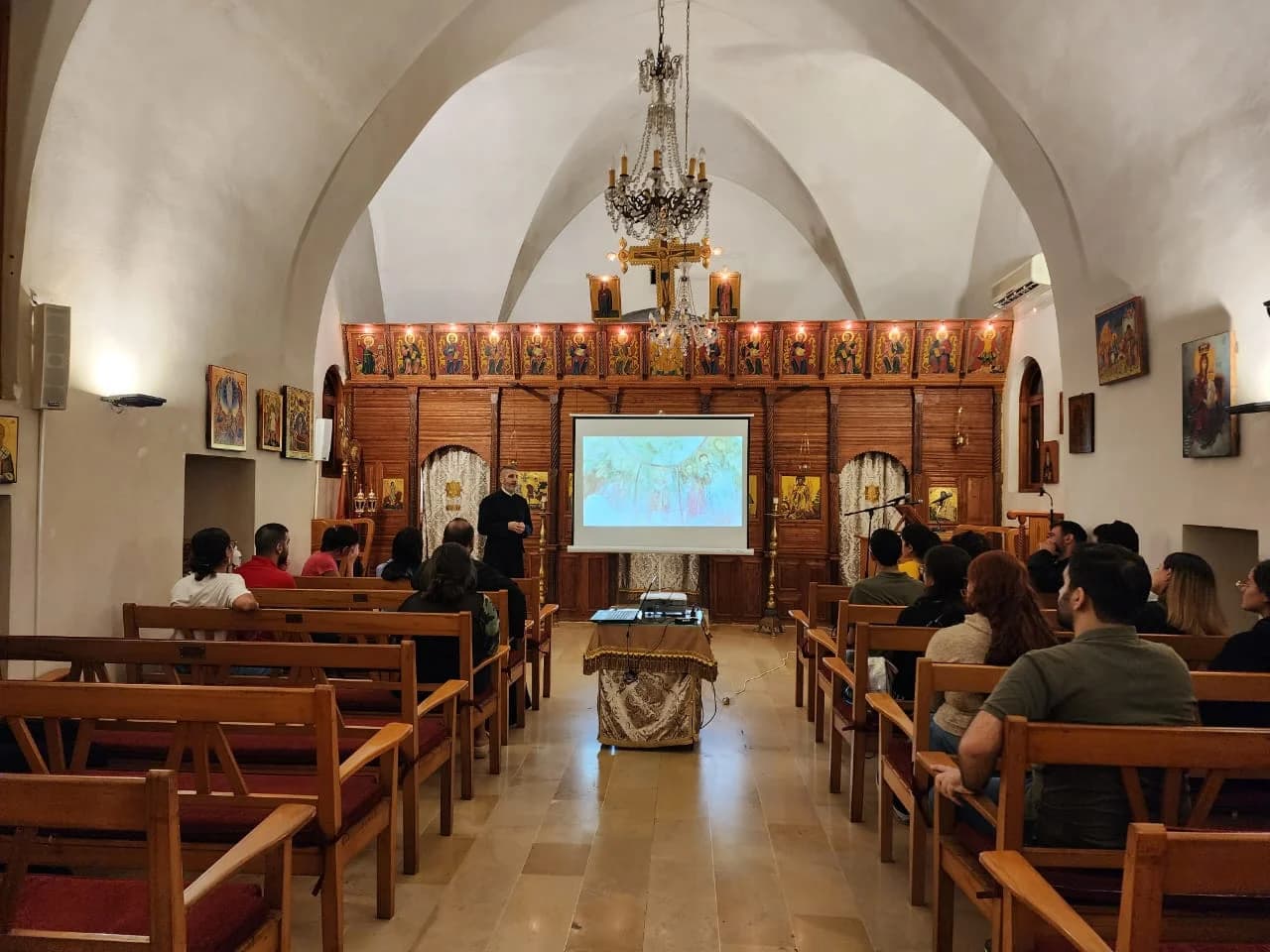 Interior view of Saints Sergius & Bacchus Church (Monsef)