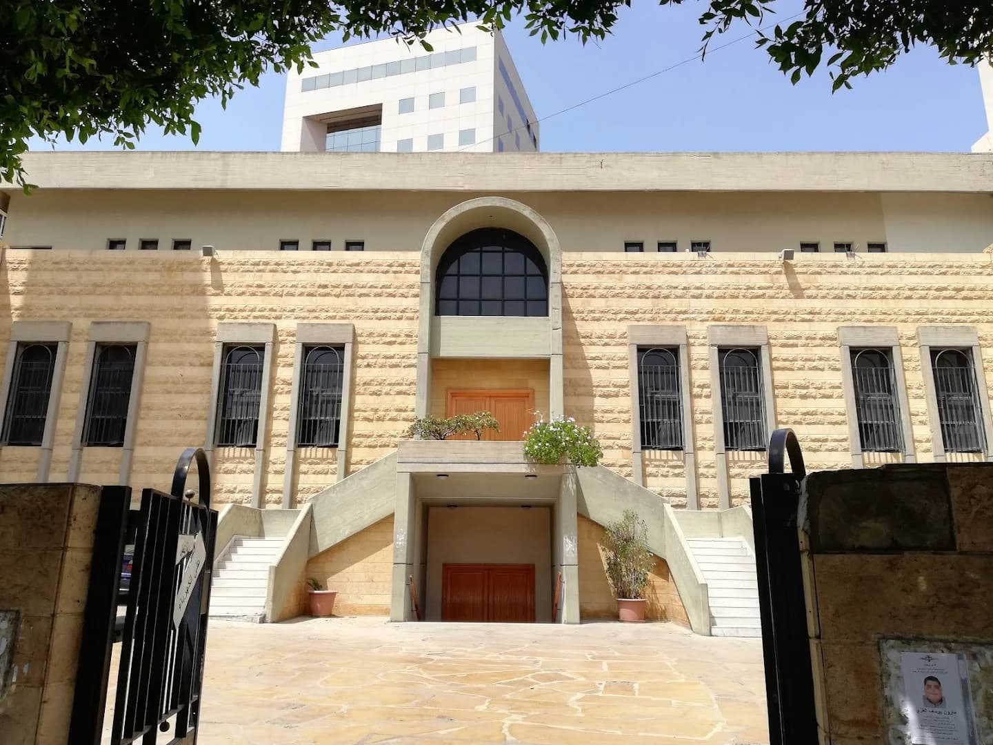 Facade view of Sacred Heart Church