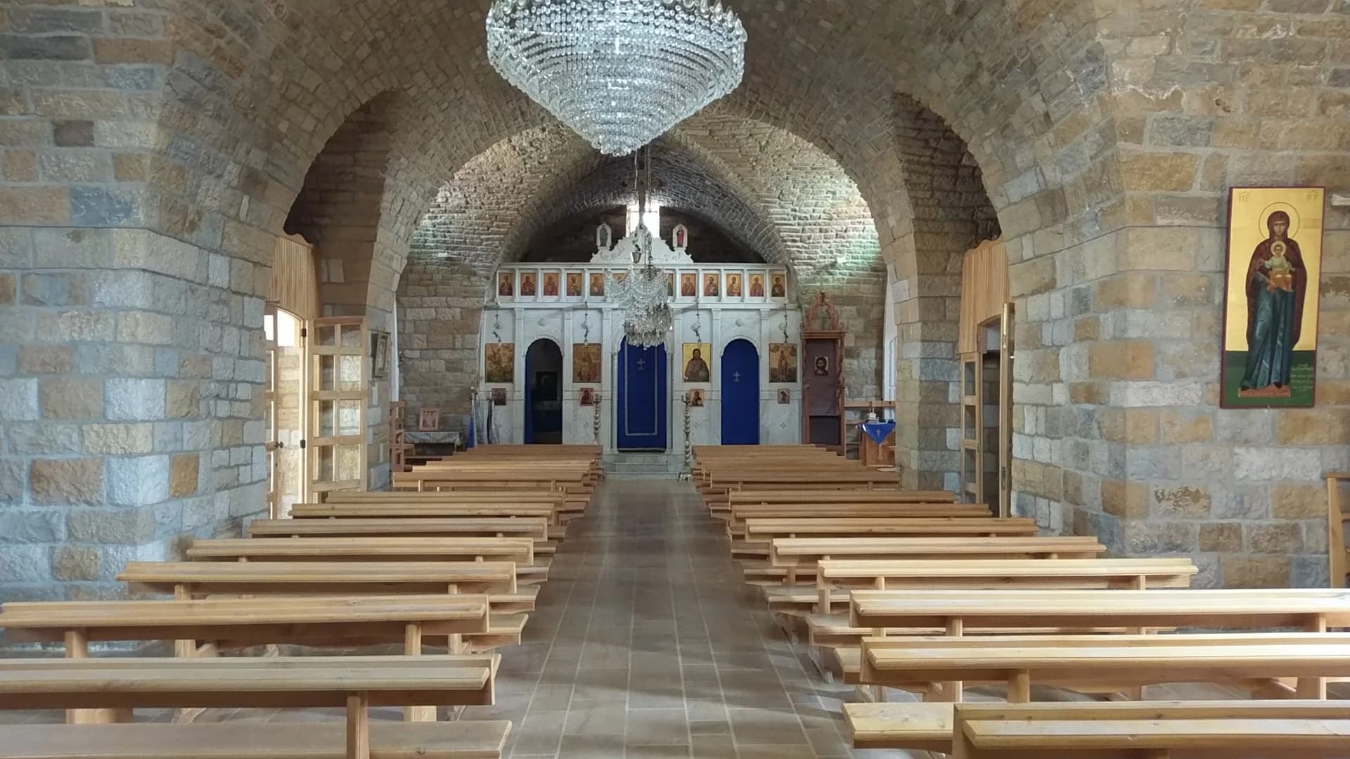 Interior view of Theotokos Dormition Church