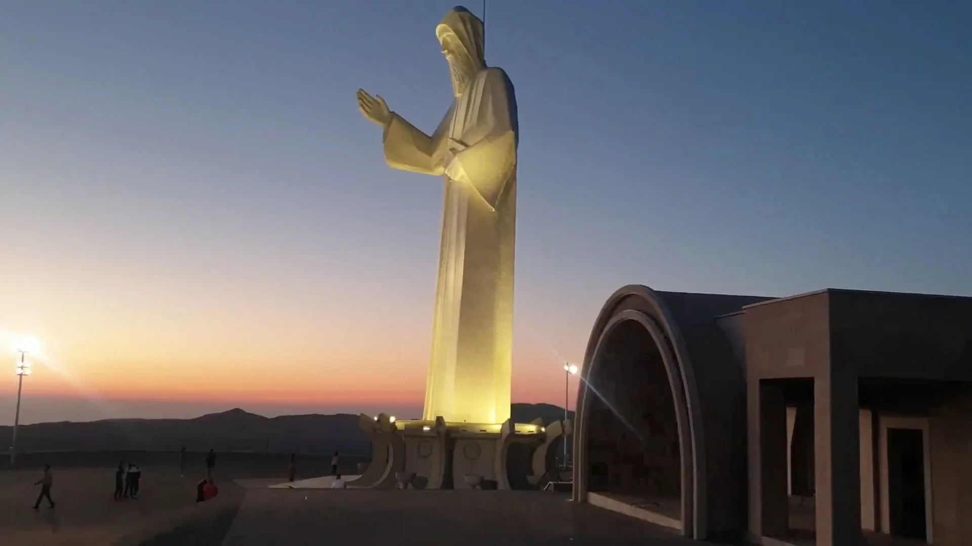 Exterior view of Saint Charbel Church & Statue