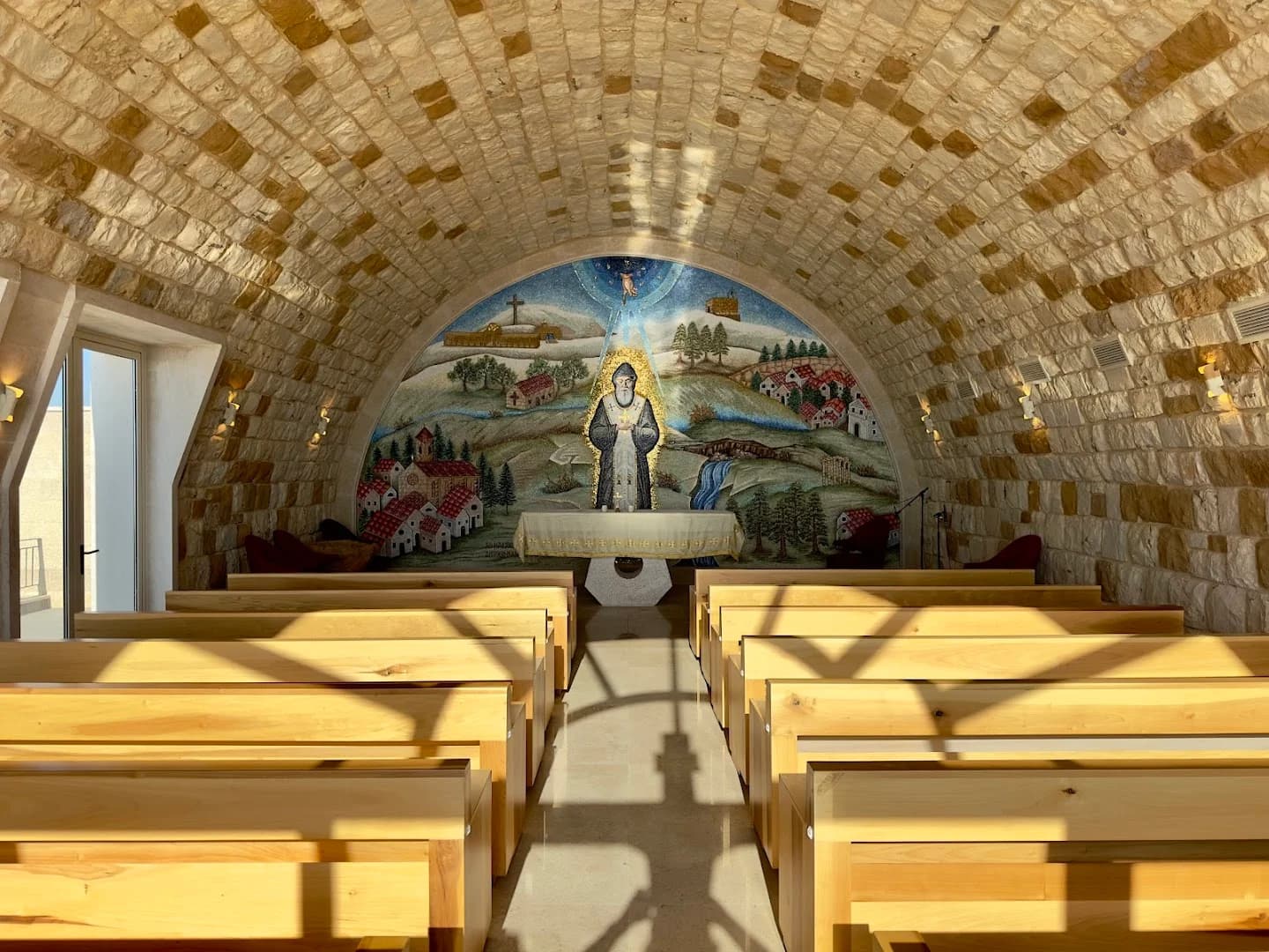 Interior view of Saint Charbel Church & Statue