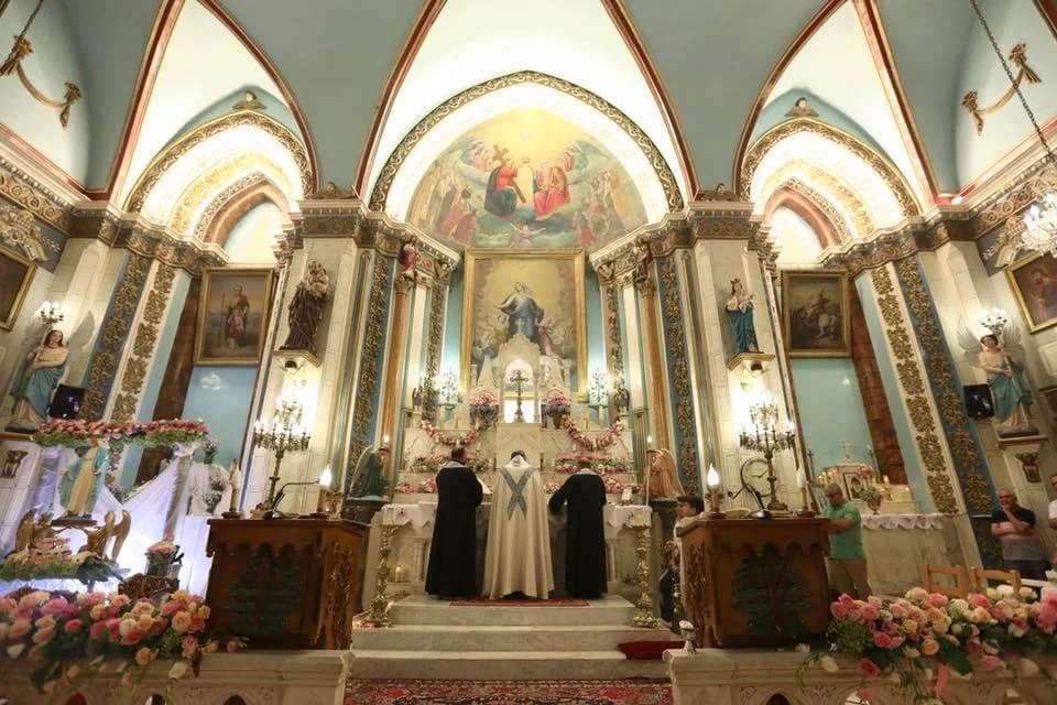 Interior view of Our Lady of the Assumption Church (Miziara)