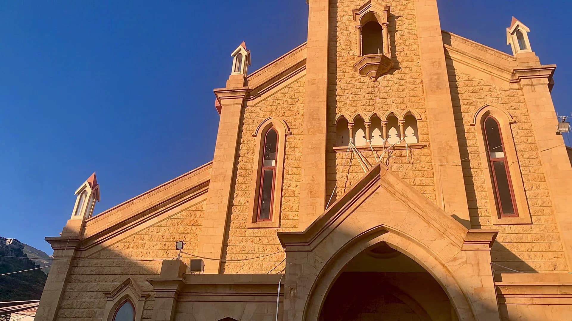 Facade view of Our Lady of Bsharri Church (Sayidat al-Dorr)
