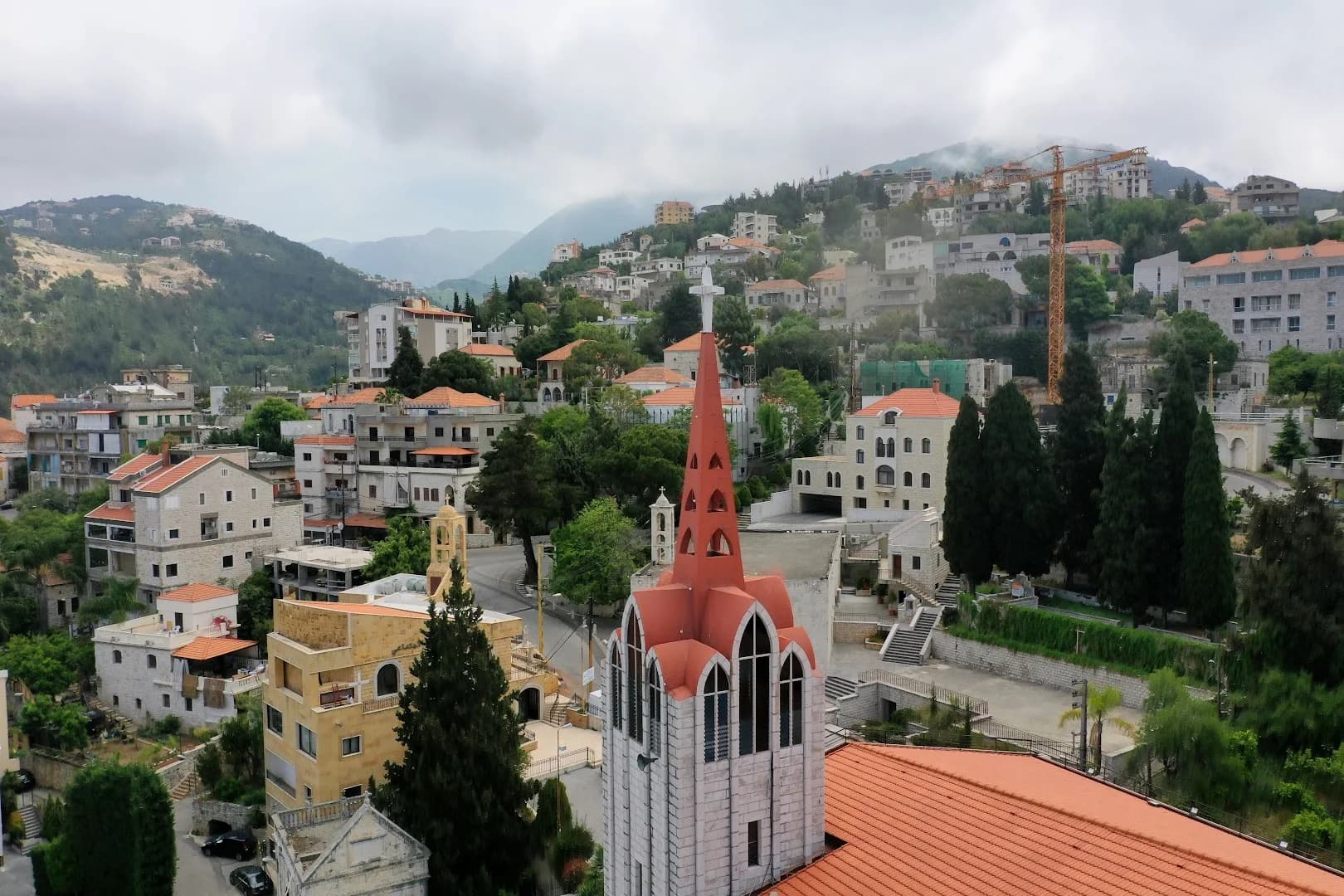 Aerial view of Our Lady the Habchiyeh Church
